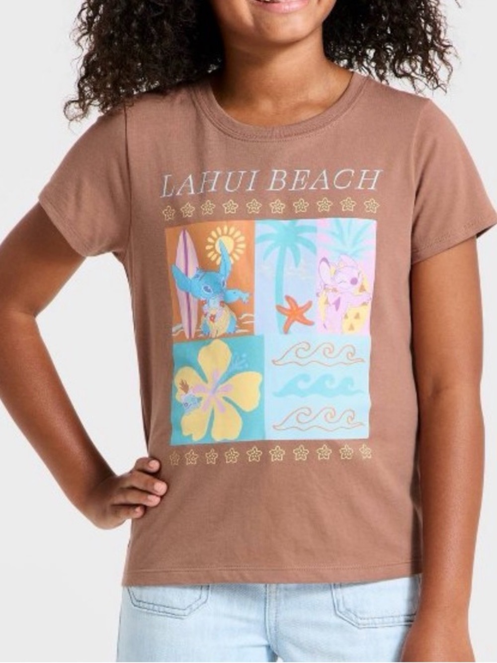 DISNEY STITCH LAHUI BEACH GRAPHIC TEE - NWT
